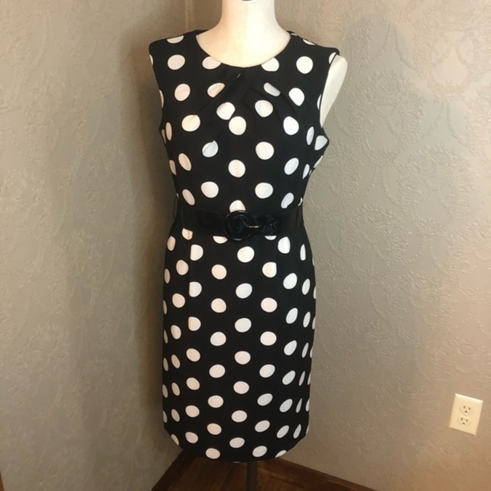 Studio I polka dot black white dress 8